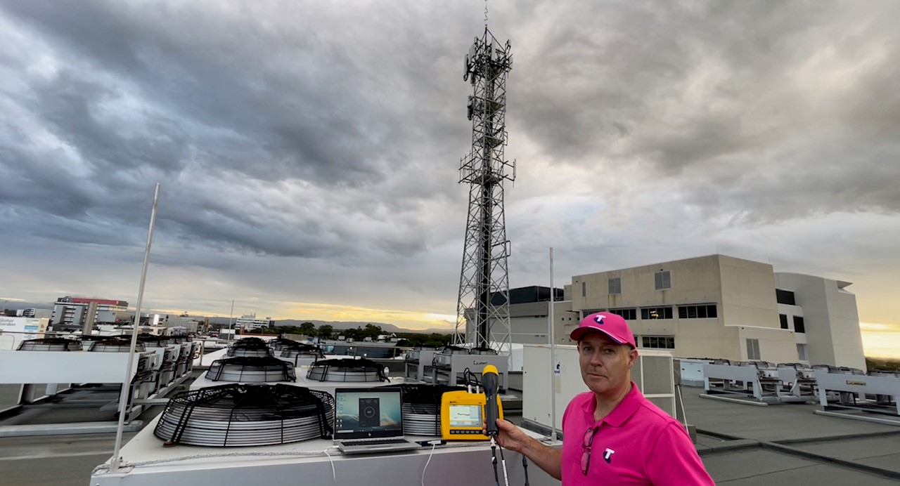 Telstra testing the Narda 5G FR2 mmWave Antennas in Brisbane, Australia