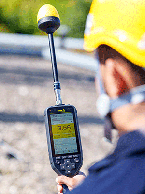 Narda Fieldman EMF Meter in use on-site