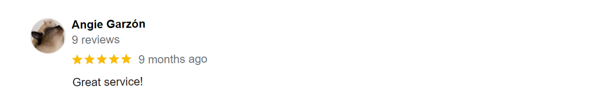 Angie garzon - google review