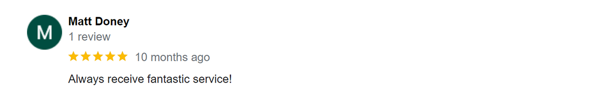 Matt Doney - Google review